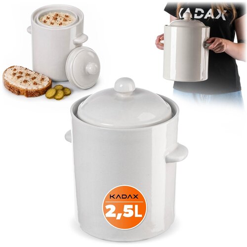 KADAX Sod za vlaganje z ovratnikom 2,5 l, zelje, lončena posoda za kumare, (5000358051) Cene