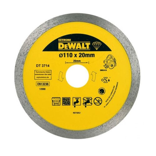 Dewalt rezalna plošča 110/20 mm DT3714 Cene