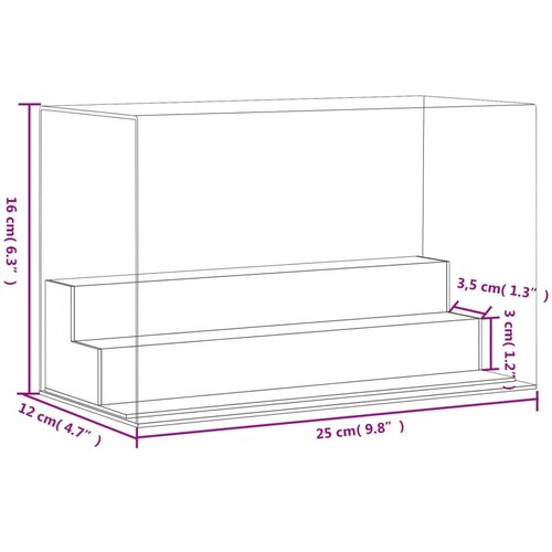  Kutija za izlaganje prozirna 25 x 12 x 16 cm akrilna Slike