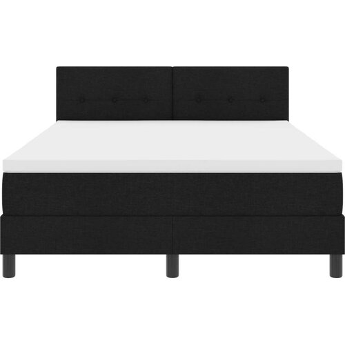  Krevet s boxspringom s madracem Crna 140x190 cm Tkanina Slike