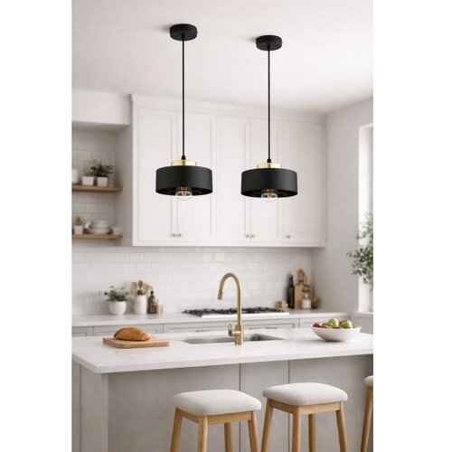  Brilagi - Visilica na sajli 1xE27/60W/230V prečnik 20 cm crna/zlatna Slike