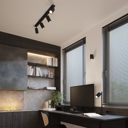Nice Lamps Črna stropna svetilka 6,5x81 cm Gleam &amp;ndash; Slike