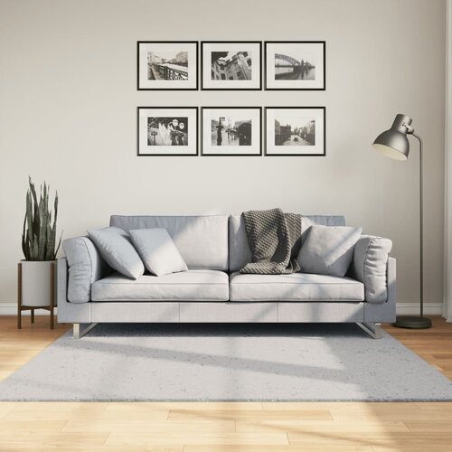 vidaXL Preproga s kratkimi vlakni mehka pralna siva 160x160 cm Cene