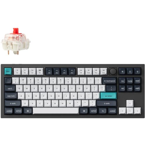 KEYCHRON Q3 Max QMK/VIA Brezžična Mehanska Tipkovnica, Bluetooth / 2.4 GHz, Red Linear Switch, US Layout, Q3M-M1, (21733261) Cene