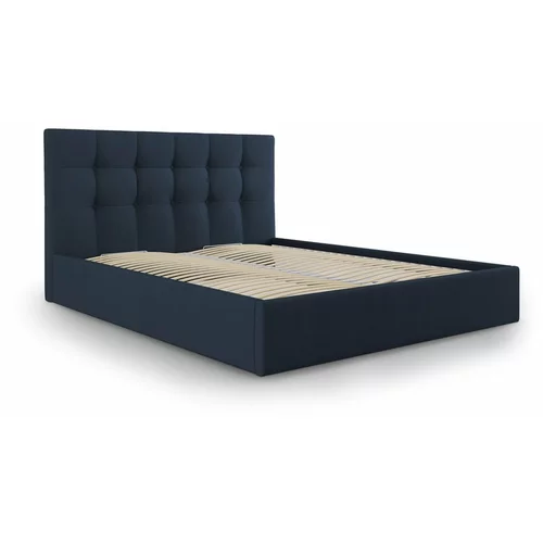 Mazzini Beds modra zakonska postelja Nerin, 160 x 200 cm