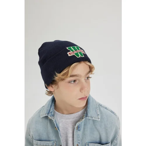 Defacto Boy's Knitwear Beanie with Woven Label