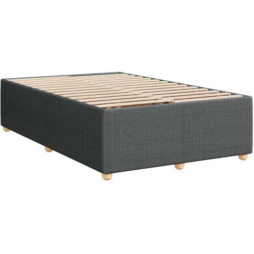 vidaXL Box spring postelja z vzmetnico temno siva 120x190 cm blago Cene