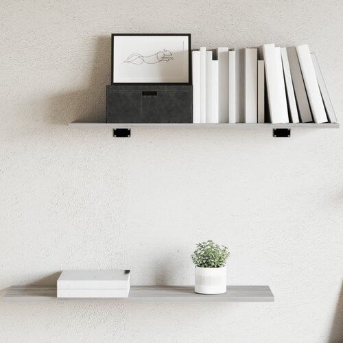 vidaXL Stenske police 4 kosi siva sonoma 80x20x1,5 cm inženirski les Cene