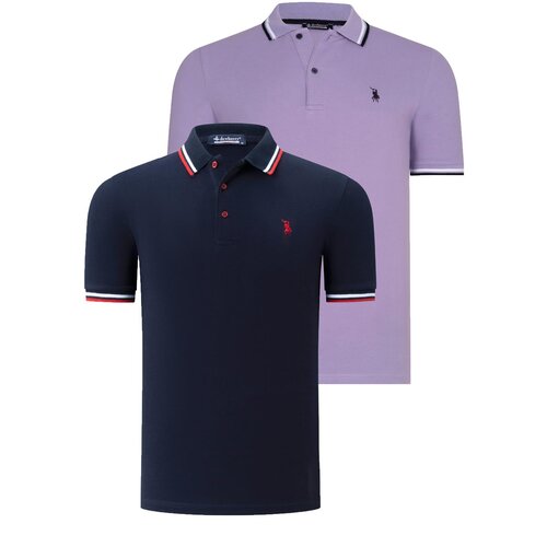 Dewberry DUAL SET T8594 MENS T-SHIRT-LACIER-LILAC Cene