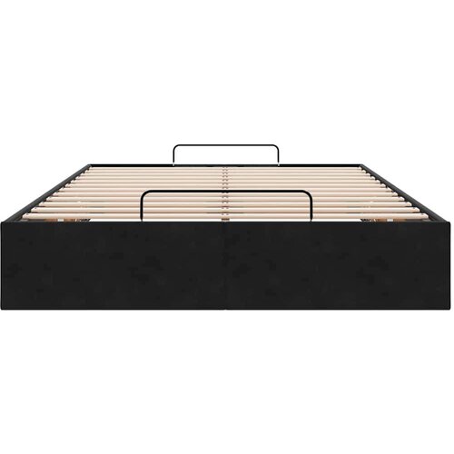 VidaXL otomanski okvir kreveta bez madraca crni 120x190 cm bar&amp;scaron;unasti Slike