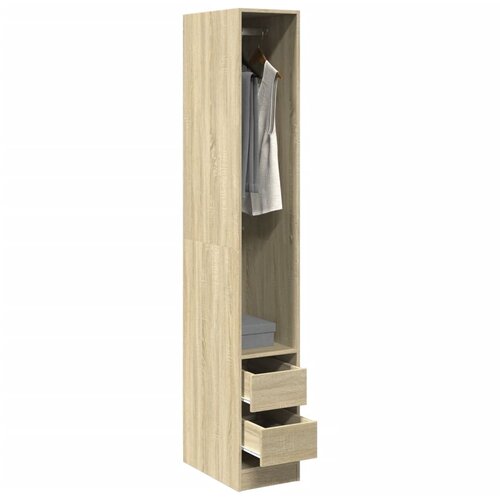 vidaXL Garderobna omara sonoma hrast 30x50x200 cm inženirski les Cene