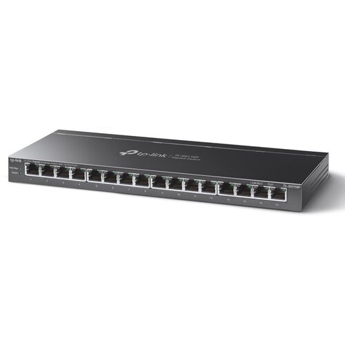 Tp-link TL-SG116P 16-Port Gigabit Desktop Switch with 16-Port PoE+ 802.3at/af 120 W PoE Power Desktop Slike