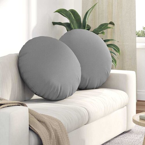 vidaXL Sedežne blazine 2 pcs Oblačno siva &Oslash;60 x 21 cm blago Cene