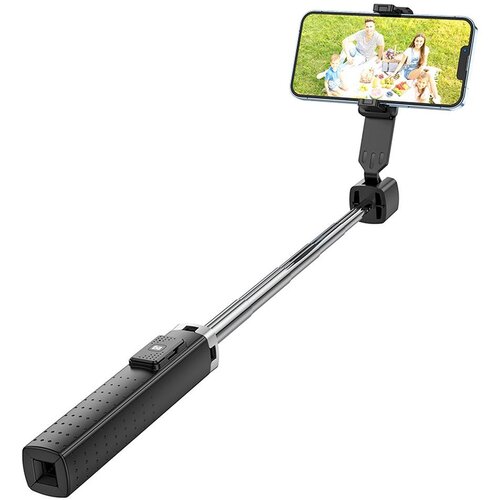 Hoco - Selfie Stick Wave (K18) s bežičnim Bluetooth daljinskim upravljačem i 4 noge- 97 cm - crni Cijene