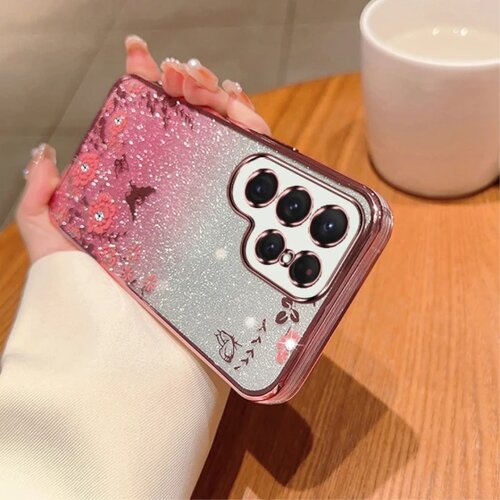MASKA za Samsung Galaxy S24 Ultra Flower Pattern Glitter Pink Cijene