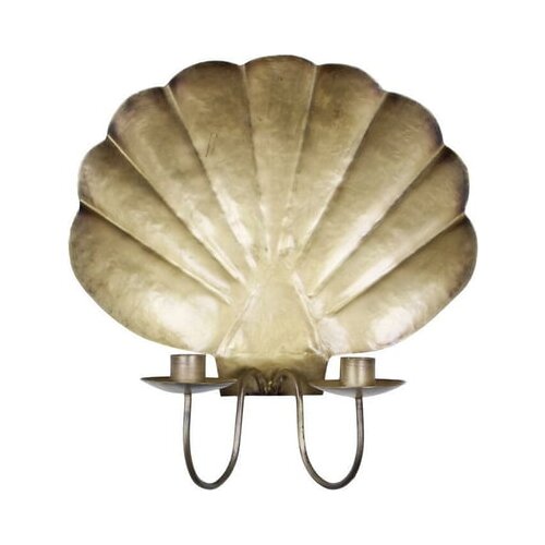 Strömshaga Svečnik "školjka", starinska medenina Cene