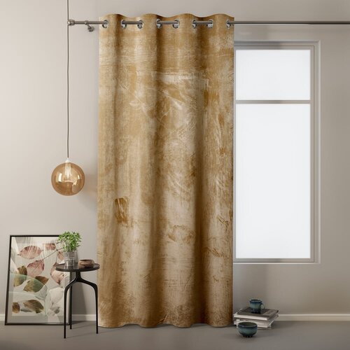 Restilo Gorčično rumena žametna zavesa AmeliaHome Velvet, 140 x 245 cm Slike