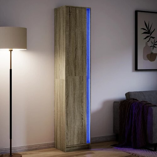 Furnova Visoka omara z LED sonoma hrast 41,5x32,5x200 cm inženirski les, (21954771) Slike