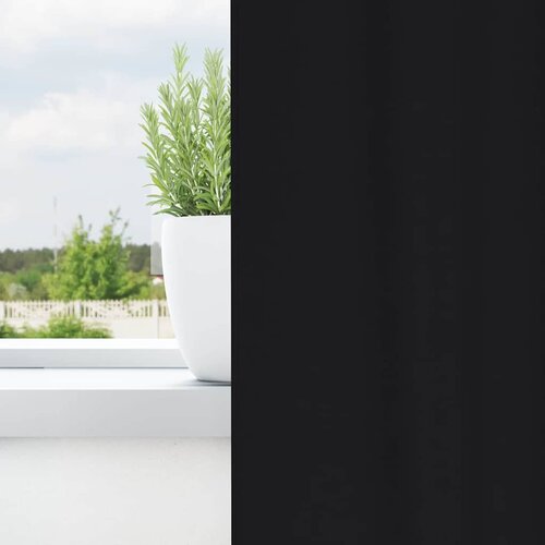  Zavjese za blackout s prstenovima 2 kom. Crna 225 x 140 cm Slike
