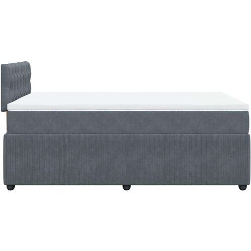 VidaXL Krevet box spring s madracem tamnosivi 120 x 190 cm bar&amp;scaron;un Slike
