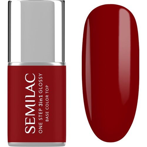 Semilac One Step 3in1 Glossy gel lak za nokte nijansa 575 Dark Red 7 ml Slike