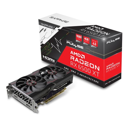 Sapphire amd radeon rx 6500 xt 4GB 64bit pulse rx 6500 xt gaming oc 4GB 11314-01-20G grafička kartica Slike