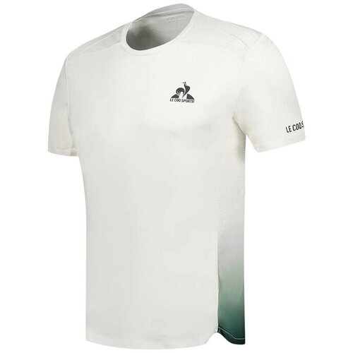 Le Coq Sportif Majice &amp;amp; Polo majice TENNIS PRO TEE SS 24 N&amp;deg;3 M MARSHMALLOW Bela Slike