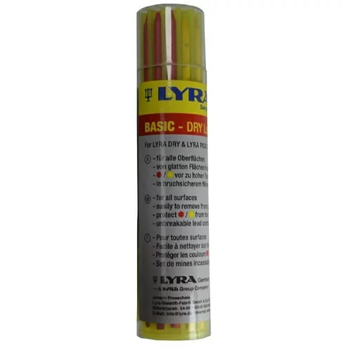 Lyra nadomestni vložki za marker dry (rdeči/rumeni, 12 kosov)