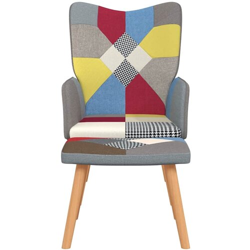  Stolica za opu&amp;scaron;tanje s osloncem za noge patchwork od tkanine Slike