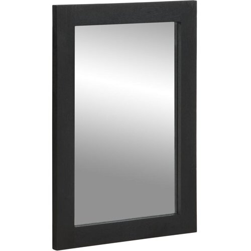 vidaXL Kupaonsko ogledalo crno 50x70x2,5 cm konstruirano drvo i mesing Cijene