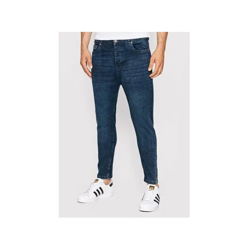 Brave Soul Jeans hlače MJN-MADISONCRO Mornarsko modra Skinny Fit