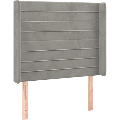 Maison Chic vzglavna omarica - nočna omarica - posteljna omarica z u&scaron;esi svetlo sivo 93x16x118/128 cm žamet, (21710391) Cene
