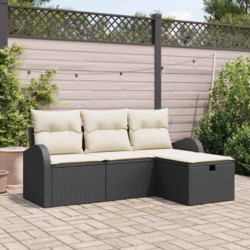  Set sofe 4 kom. Crna i Krema poliratan 179 x 117 x 85 cm Cijene