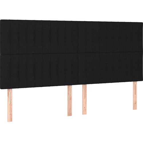  Krevet s oprugama i madracem crni 200x200 cm od tkanine Slike