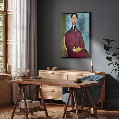  Slika - Amedeo Modigliani &amp;ndash; Leopold Zborowski 40x60 U crnom drvenom okviru Slike