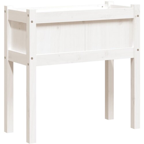 Maison Chic Vrtno korito - Greda - Cvetlični Lonec z nogami belo 70x31x70 cm trdna borovina, (21789832) Cene