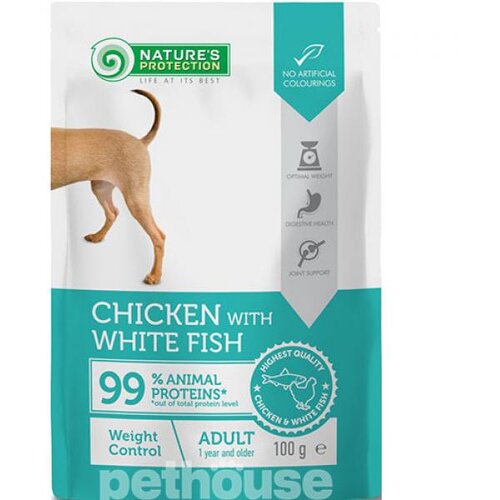 Nature&amp;#039;s Protection kesice za pse Adult Weight Control - Piletina i riba 100g Slike