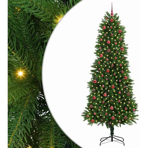 vidaXL Božično drevo med 300 LED z stojalom Zelena 240 cm PE, (5000066755) Cene