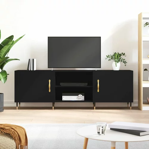 TV ormarić crni 150 x 30 x 50 cm od konstruiranog drva