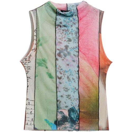 Desigual Majice brez rokavov TS_ST. JOHNS 25SWTK87 Zelena Cene