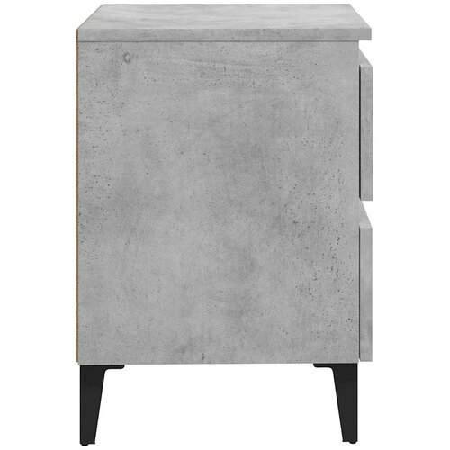  Noćni ormarići 2 kom boja betona 40x35x50 cm konstruirano drvo Siva Slike