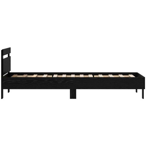  Okvir za krevet Crni hrast 75 x 190 cm Konstruirano drvo Slike