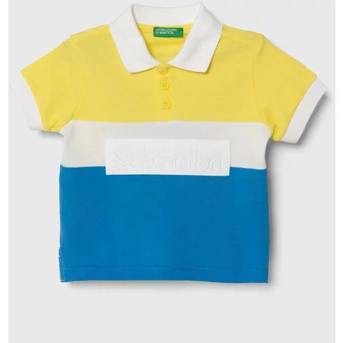 United Colors Of Benetton Pamučna polo majica boja: žuta, s uzorkom