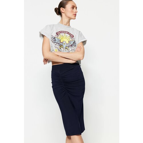 Trendyol Skirt - Navy blue - Midi Slike