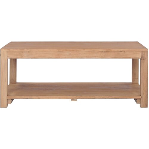 Maison Chic Klubska mizica - kavna mizica - Nizka mizica 100x50x40 cm trdna tikovina, (21754891) Cene