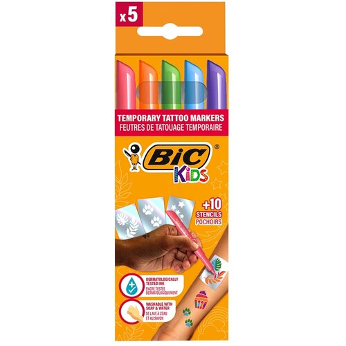 Bic Kids Tattoo Set (5 Markera, 10 Šablona) Cene