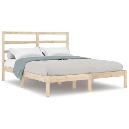VidaXL Posteljni okvir iz borovine 140x190 cm, (20905465) Slike