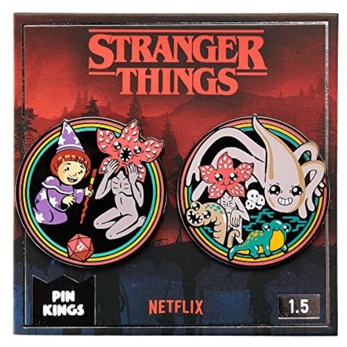 Numskull Zbirateljske kovinske emajlirane značke Pin Kings Official Stranger Things 1.5 - Komplet dveh emajliranih žebljičkov na nosilni kartici, ena velikost, (20875161) Cene