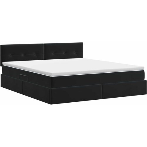  Krevet s od storage s uzglavljem Crna 160 x 200 cm Bar&amp;scaron;un Slike