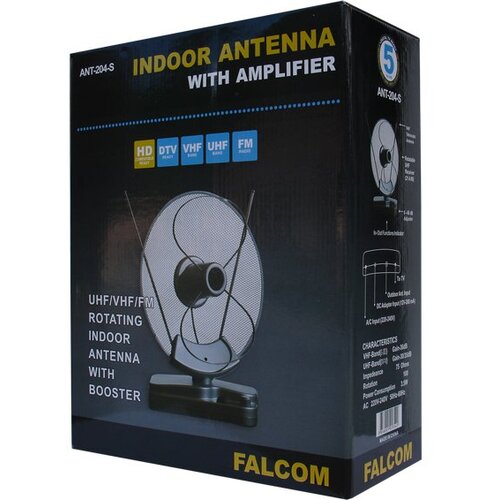 Antena sobna sa pojačalom, UHF/VHF, srebrena 1325/FALCOM ANT-2045 Cijene